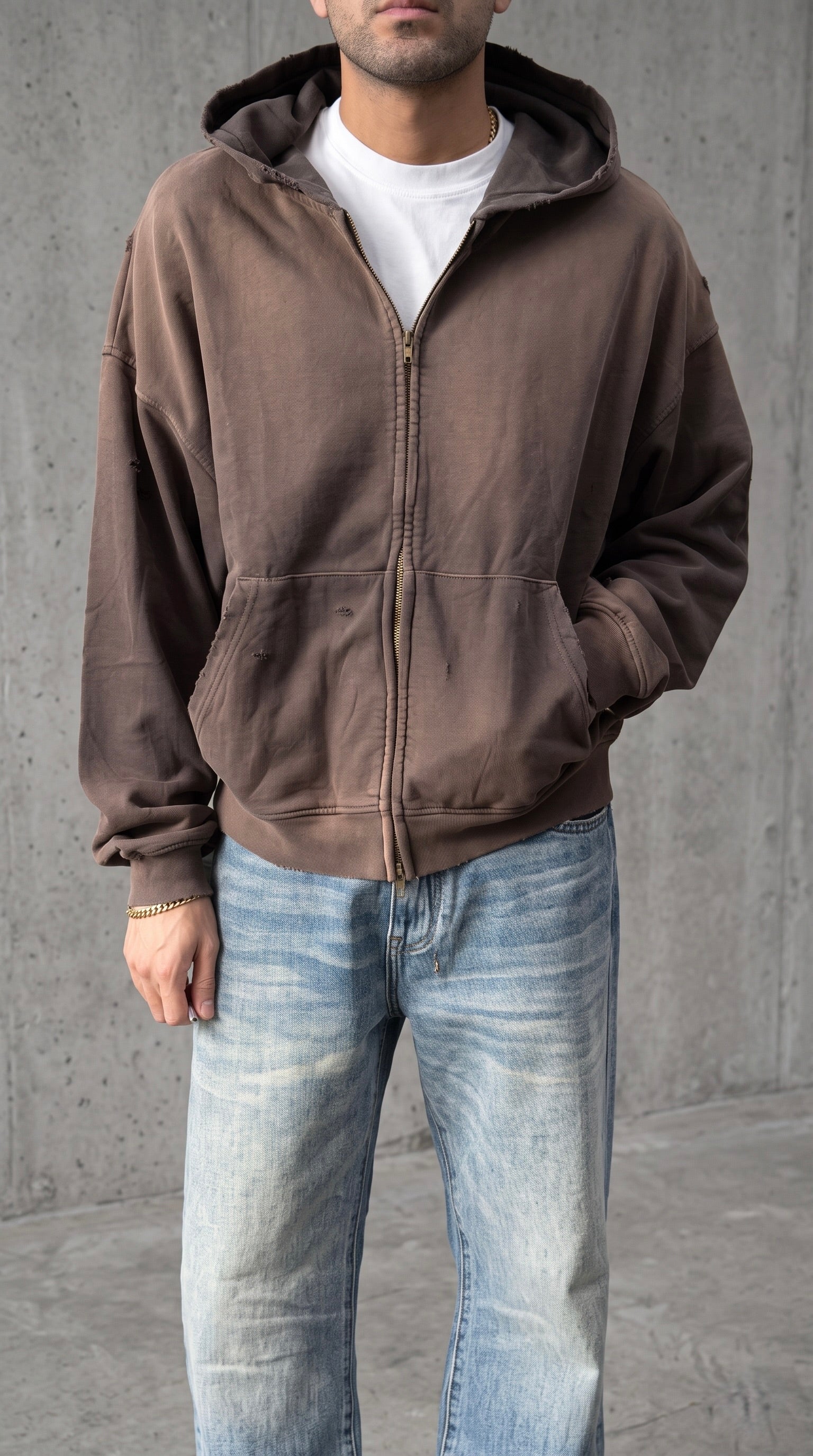 NULL FADED ZIP UP HOODIES