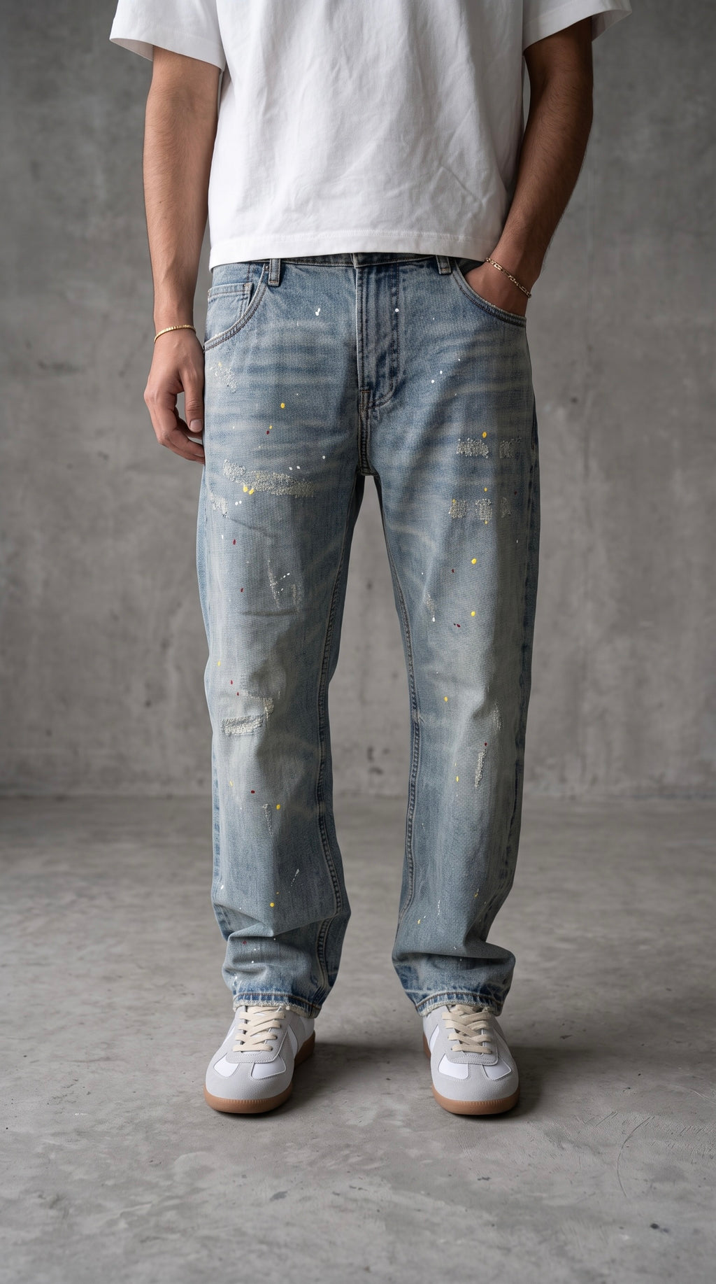 NULL POLKA DOT STRAIGHT SELVEDGE DENIM