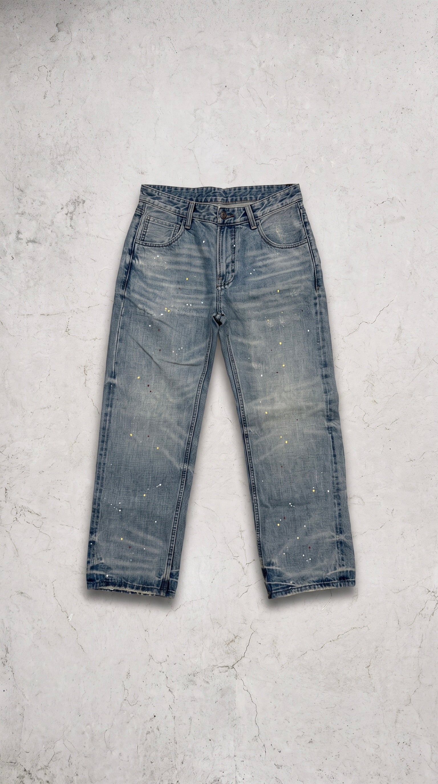 NULL POLKA DOT STRAIGHT SELVEDGE DENIM