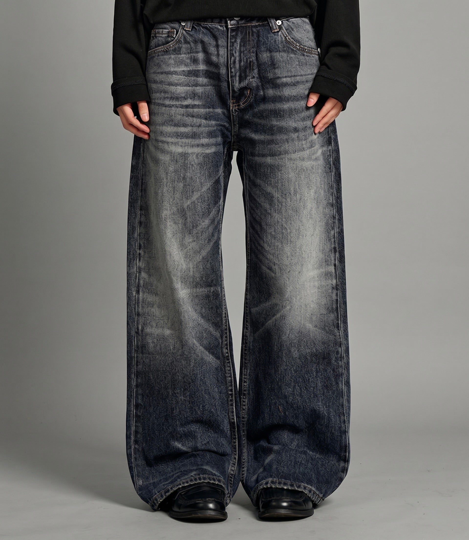 NULL DARK BLUE FLARED DENIM