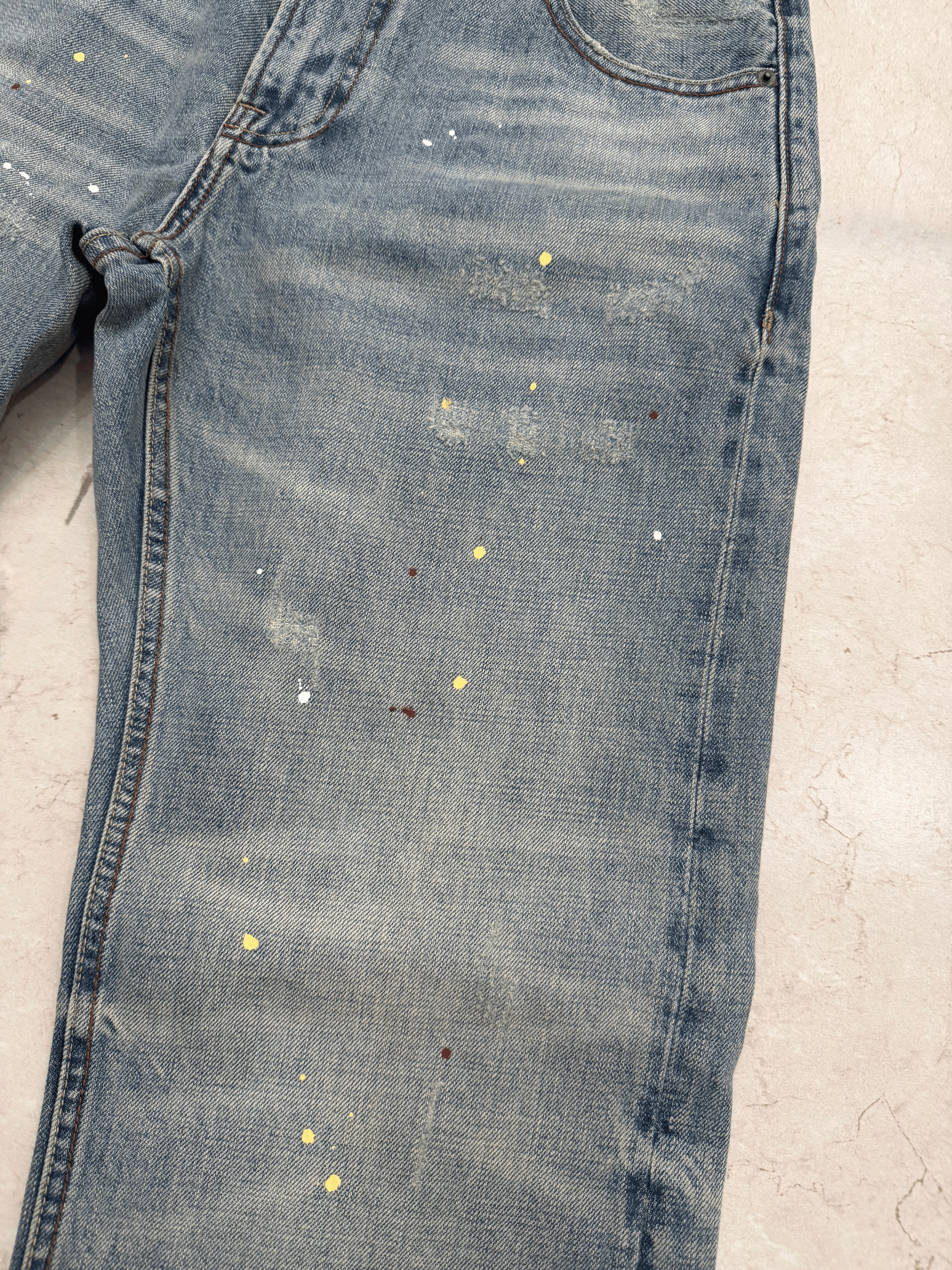 NULL POLKA DOT STRAIGHT SELVEDGE DENIM