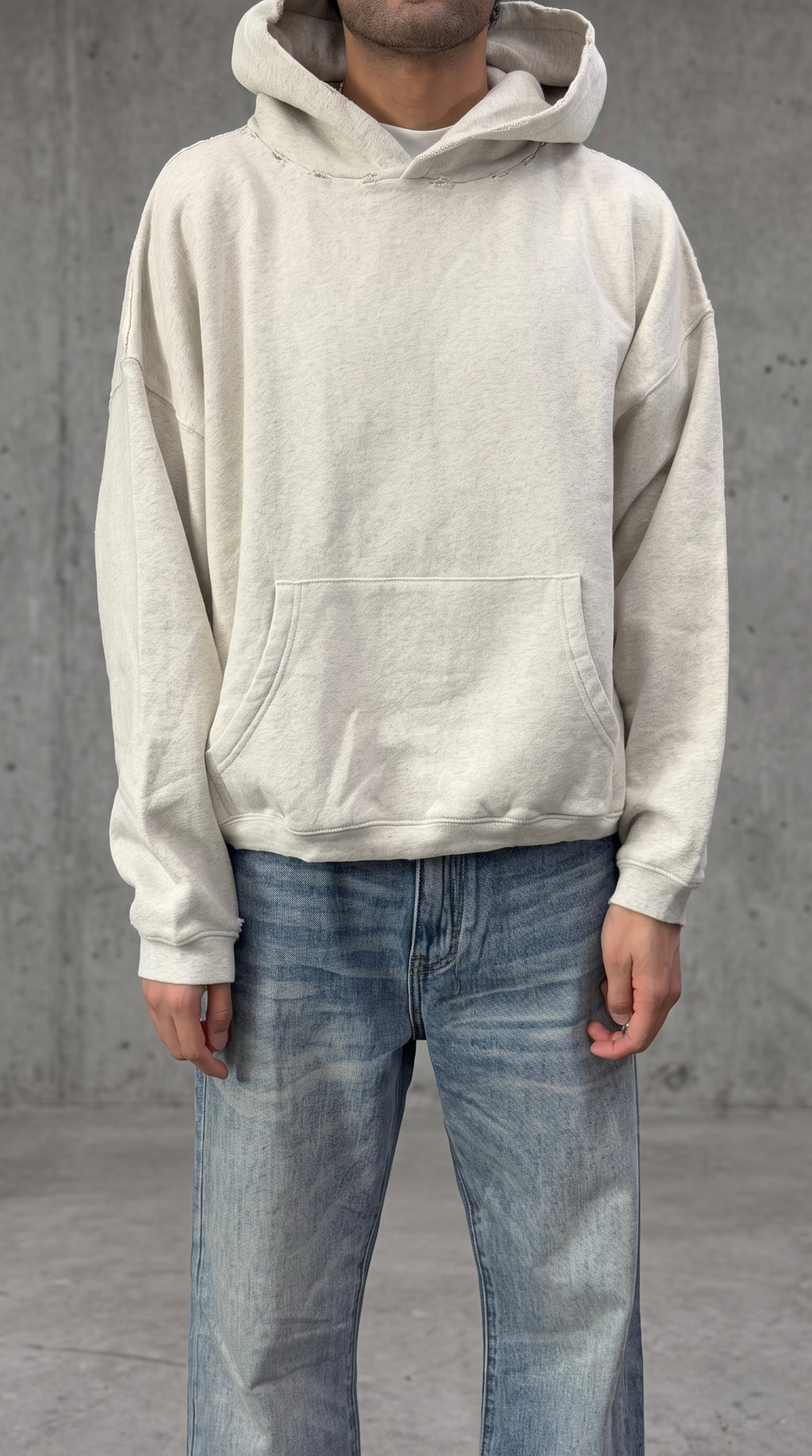 NULL DISTRESSED LOOSE HOODIE