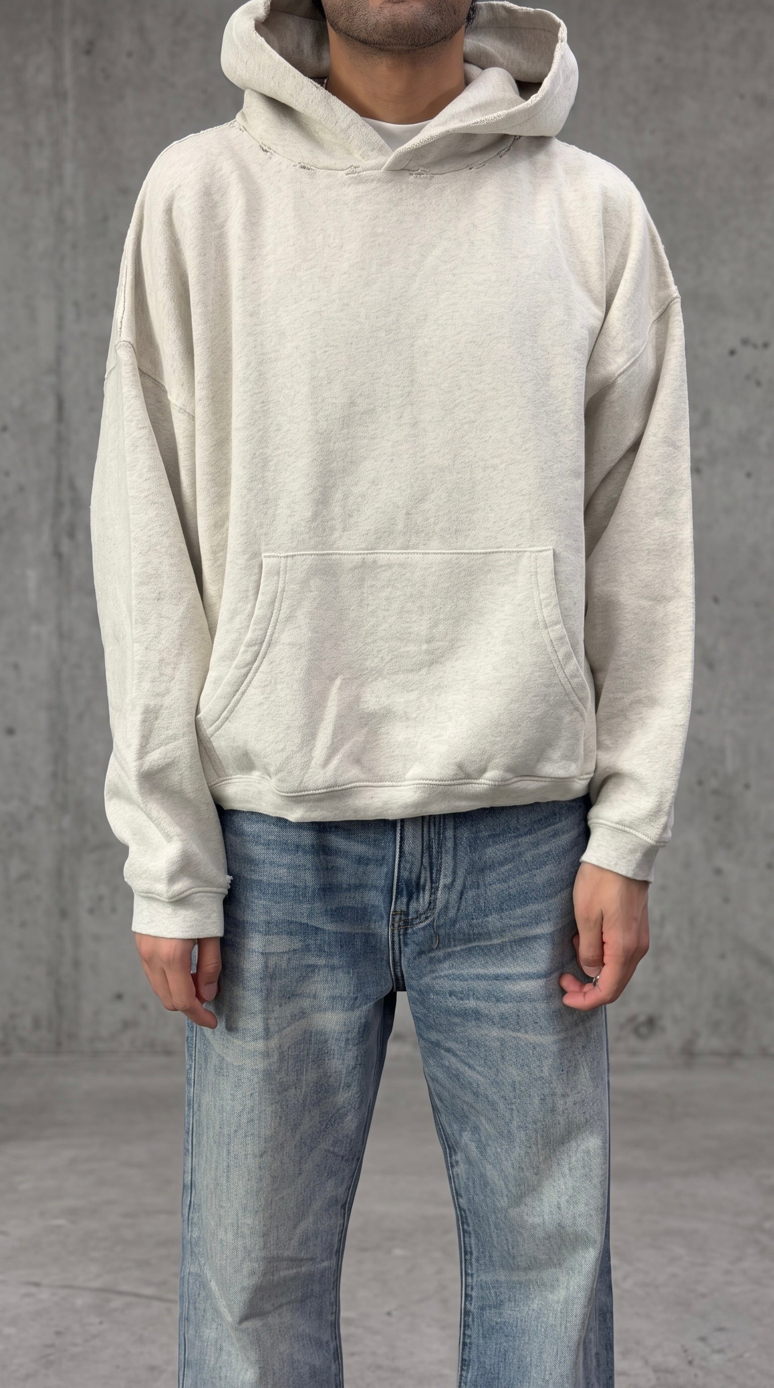 NULL DISTRESSED LOOSE HOODIE