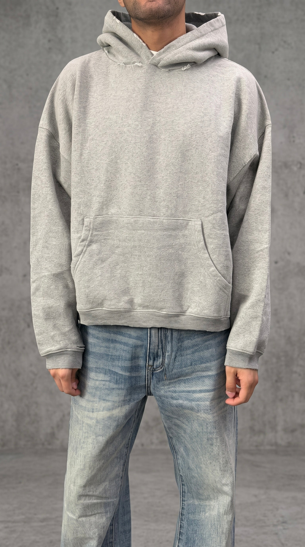 NULL DISTRESSED LOOSE HOODIE