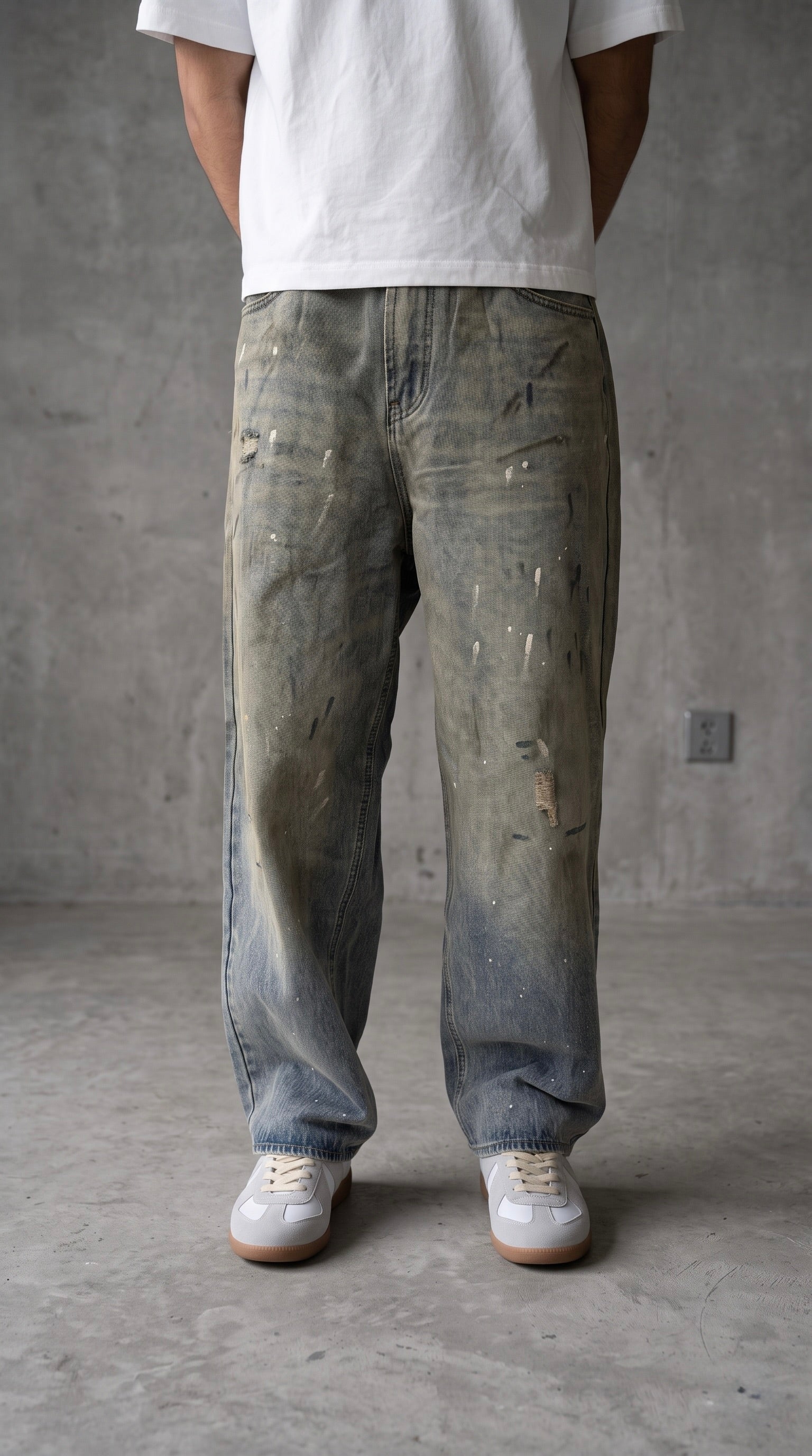 NULL MUD WASH PAINTER LOOSE DENIM