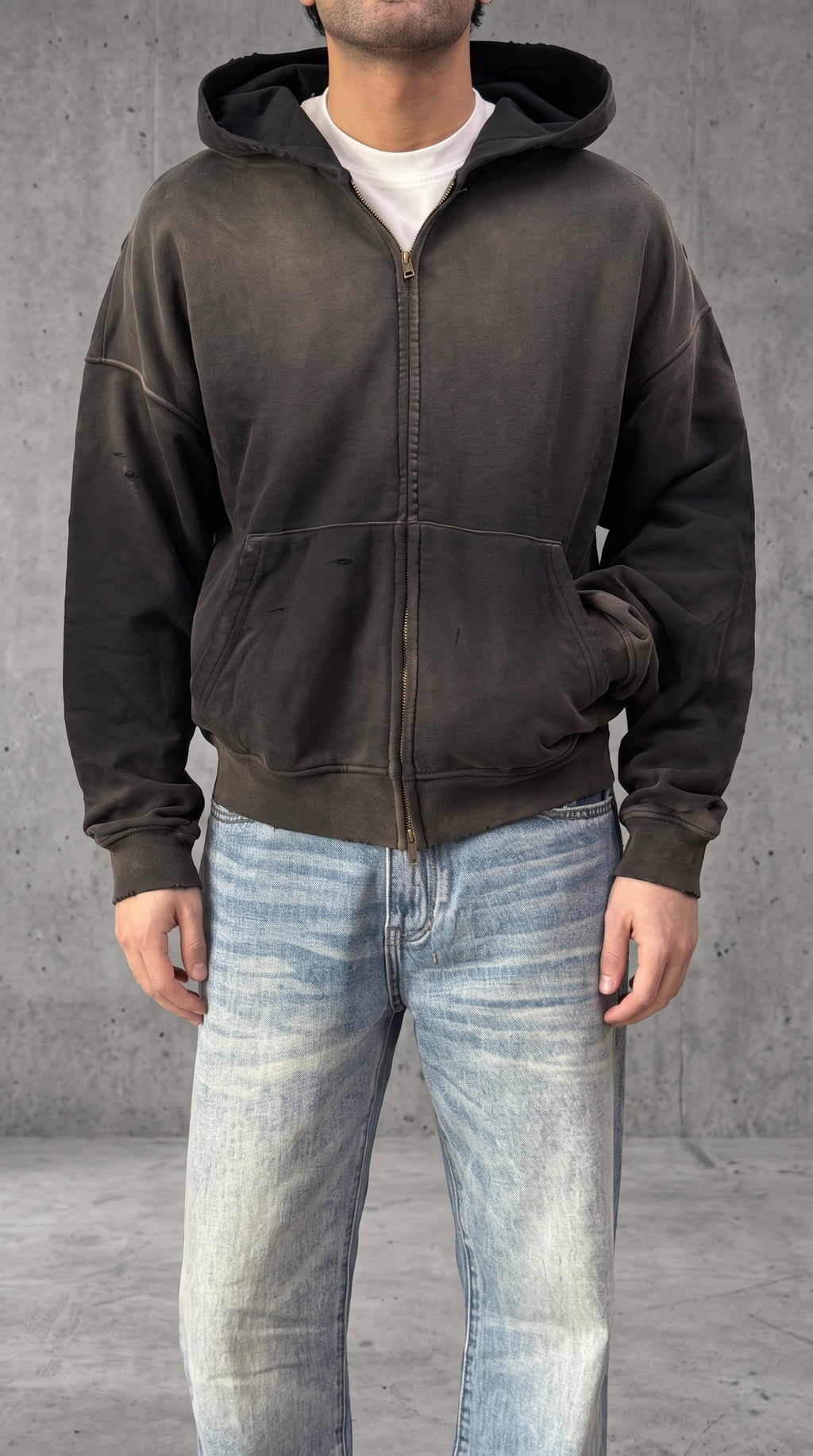 NULL FADED ZIP UP HOODIES