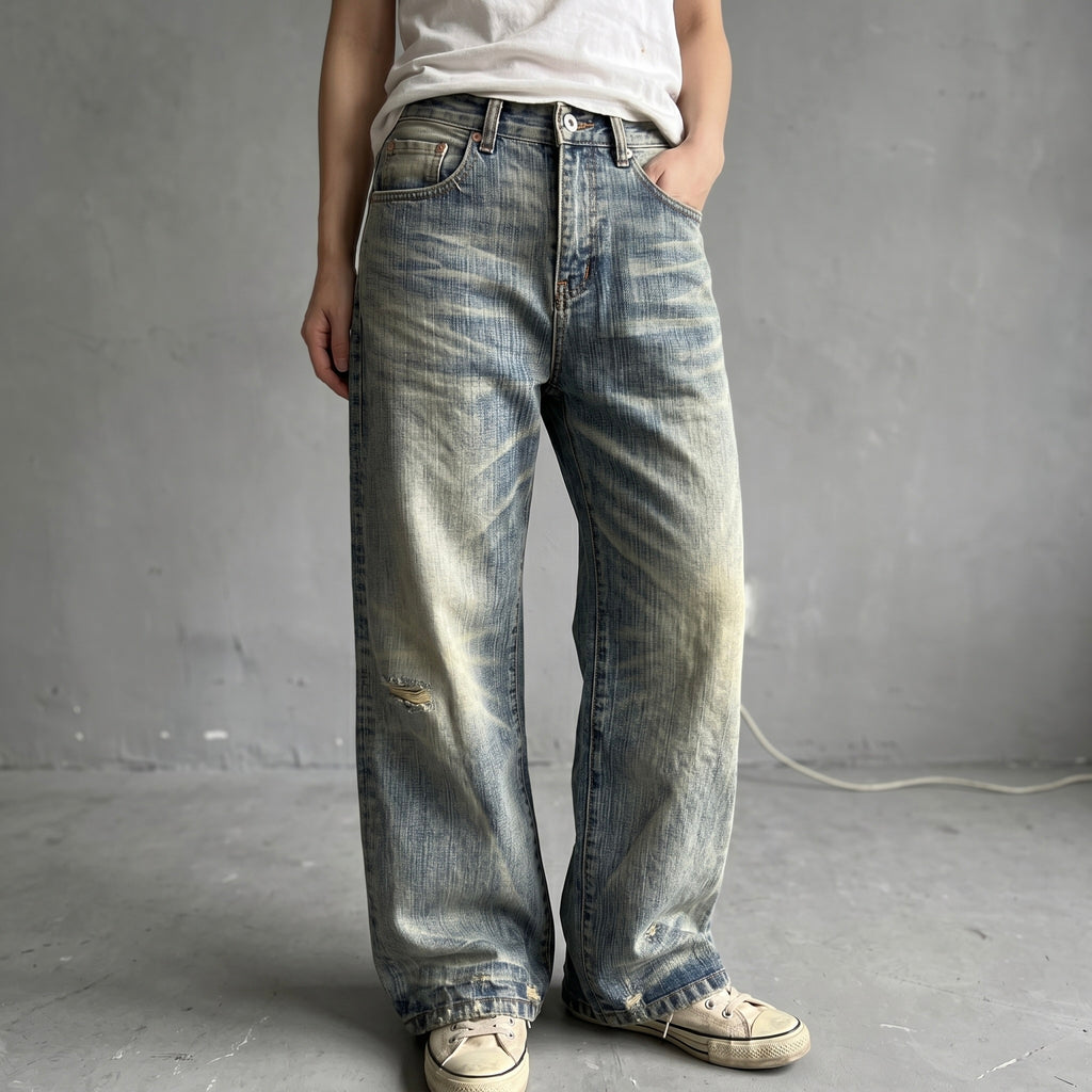NULL ACID WASH DENIM