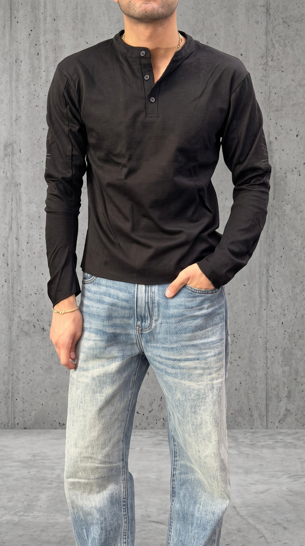 NULL PERFECT HENLEY LONGSLEEVE