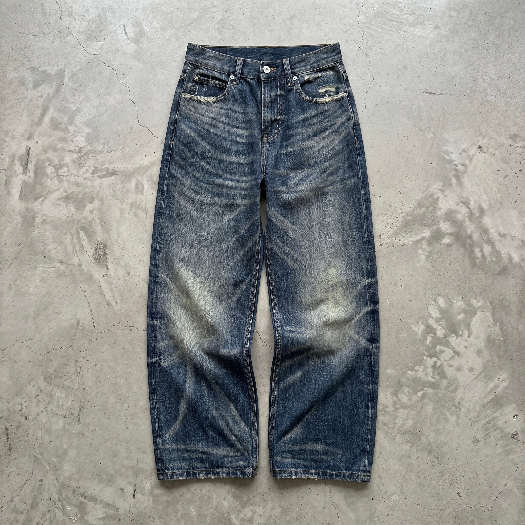 NULL DARK BLUE WIDE LEG DENIM