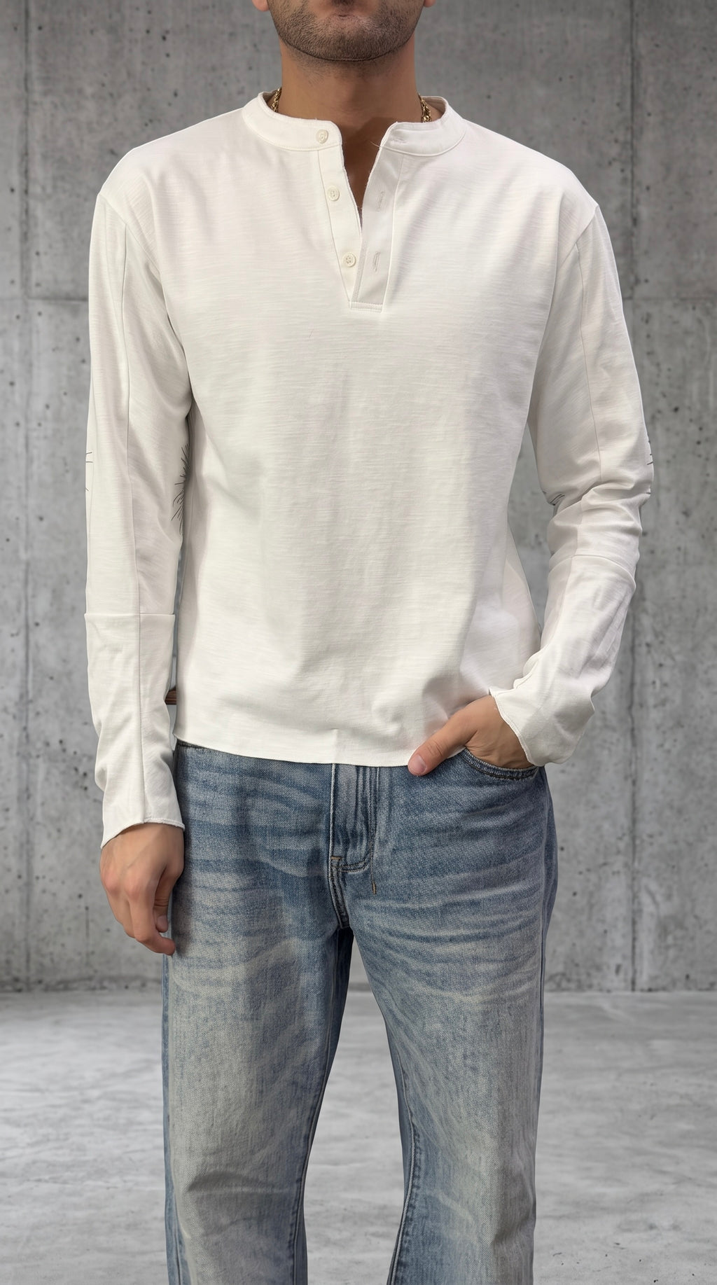 NULL PERFECT HENLEY LONGSLEEVE