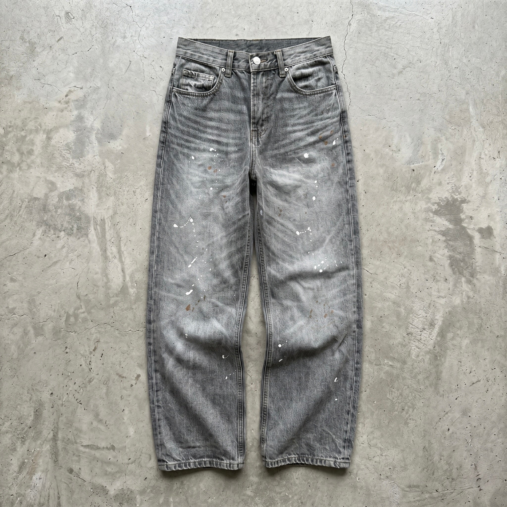 NULL STRAIGHT LOOSE GRAY DENIM