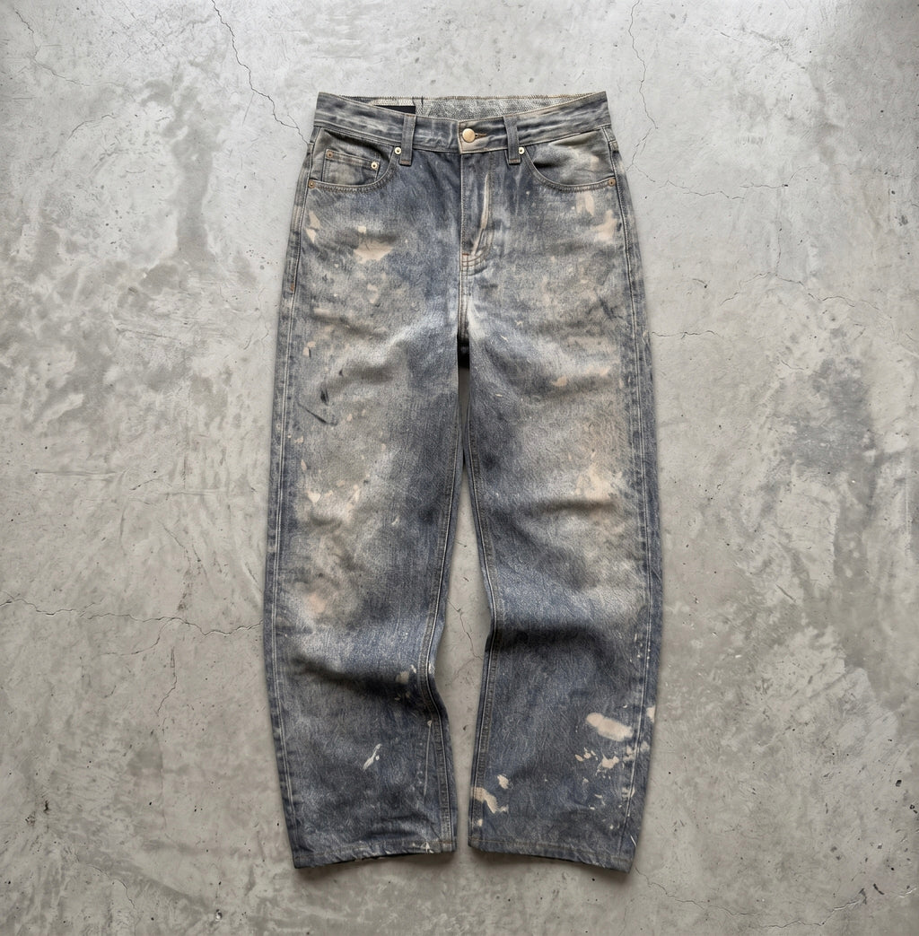 NULL DIGITAL PRINTED STRAIGHT LOOSE DENIM