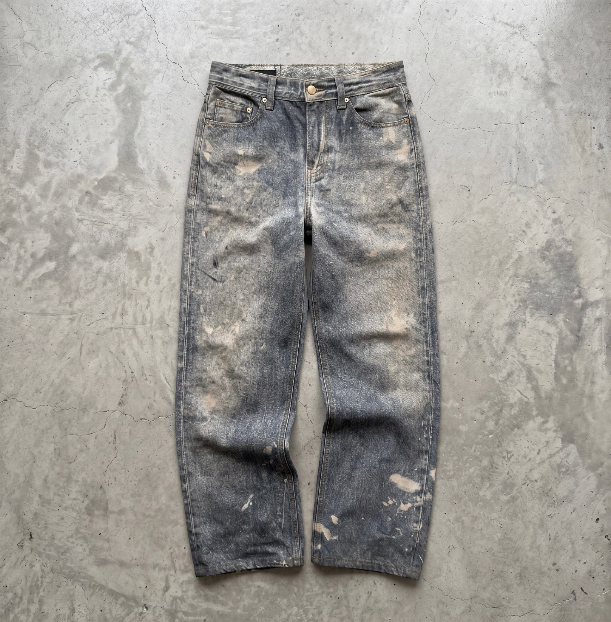 NULL DIGITAL PRINTED STRAIGHT LOOSE DENIM