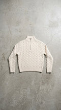 NULL CHAIN LINK QUARTER ZIP SWEATER