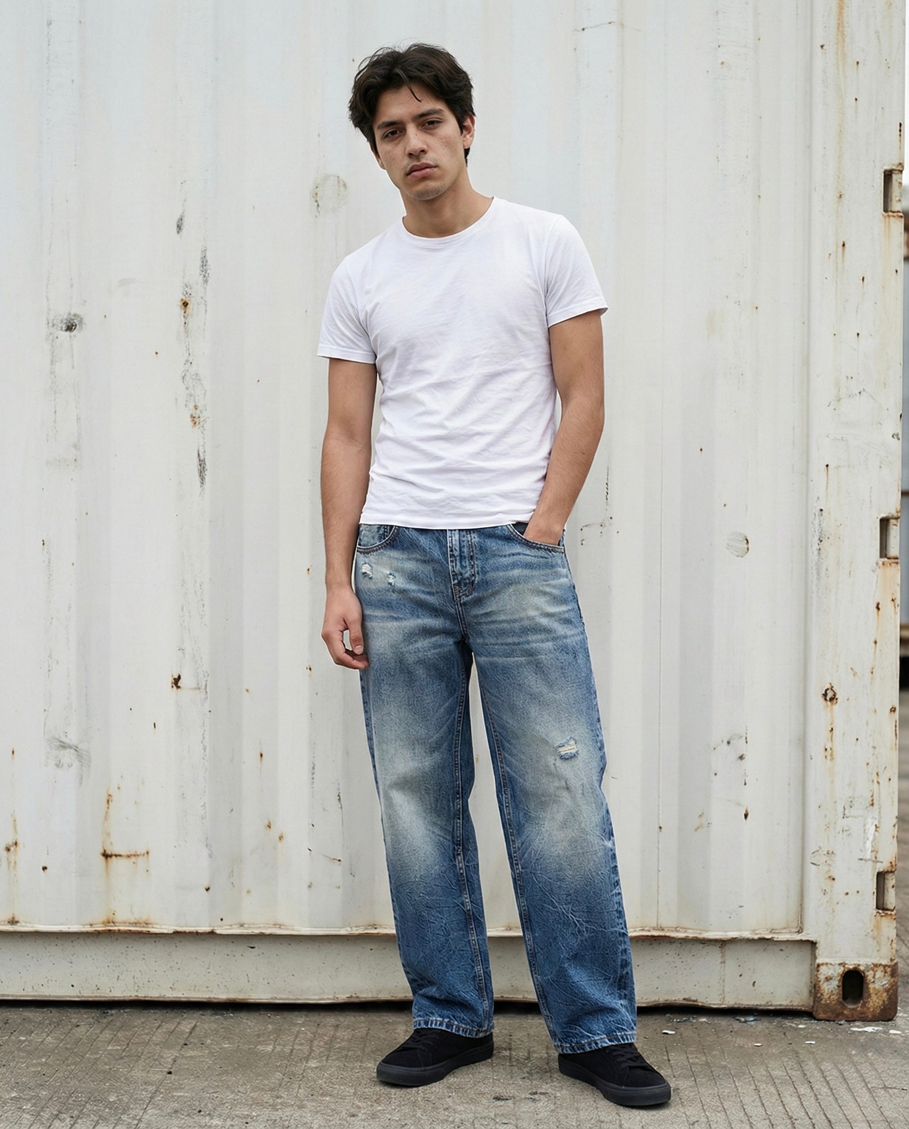 NULL STRAIGHT LIGHT BLUE SELVEDGE DENIM