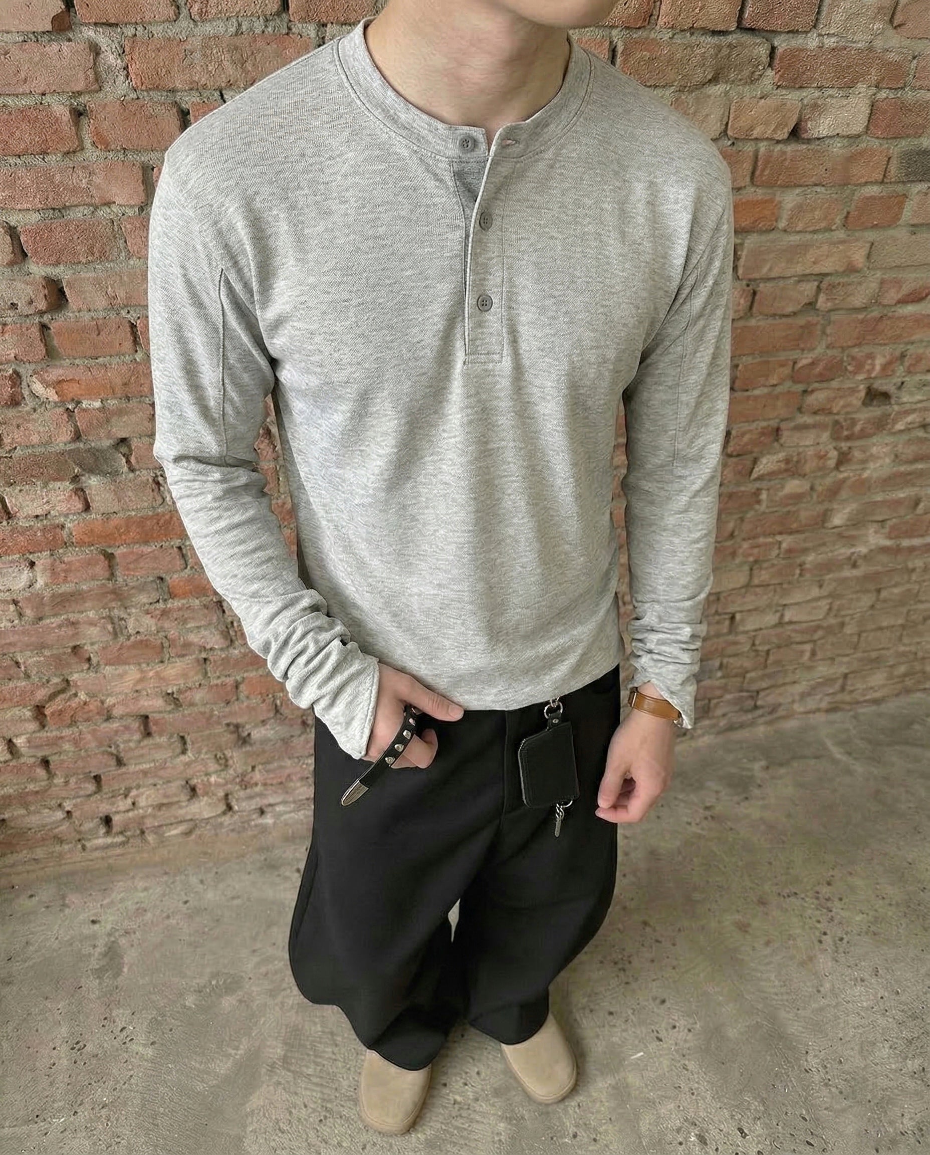 NULL PERFECT HENLEY LONGSLEEVE