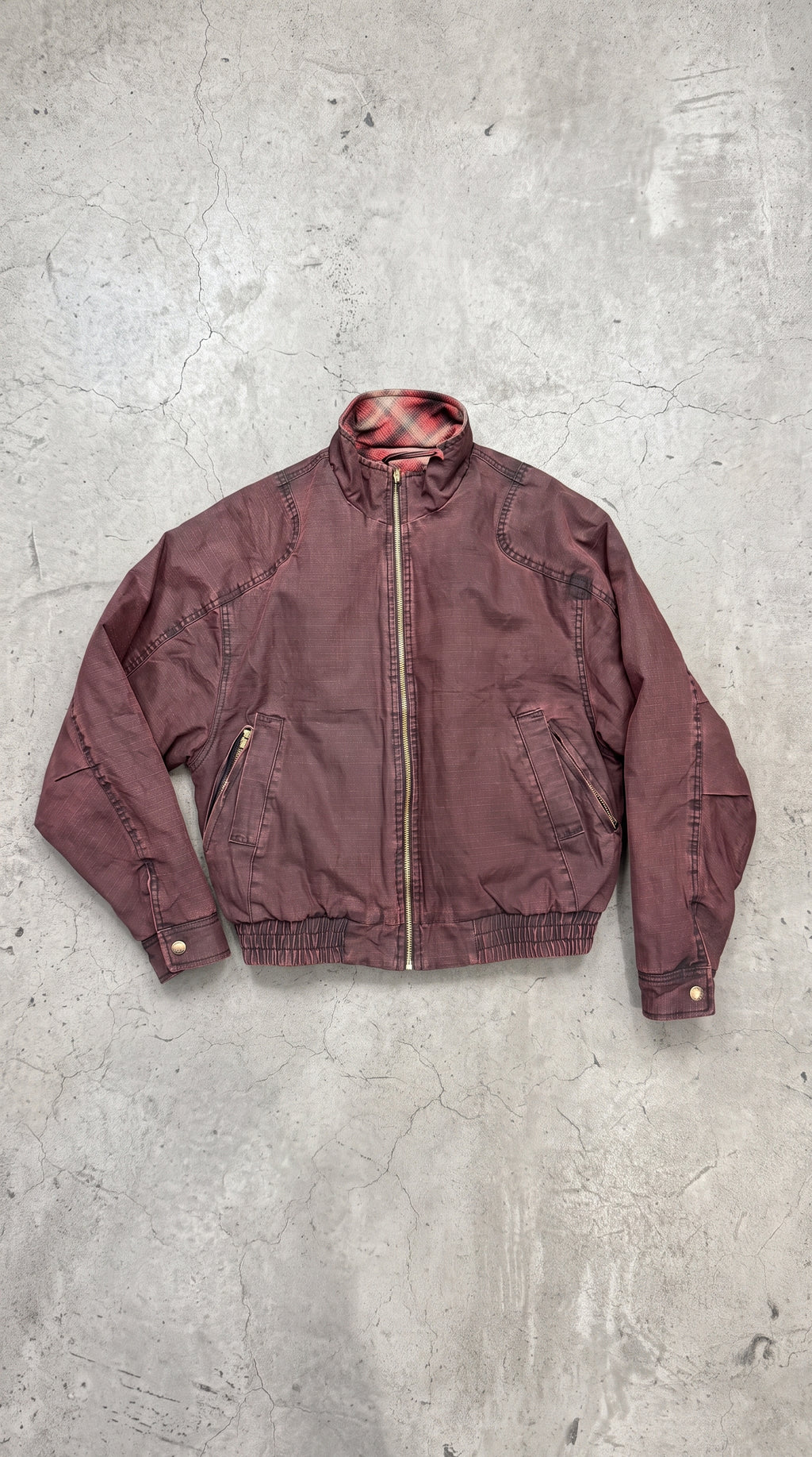 NULL DOUBLE SIDED PLAID JACKET