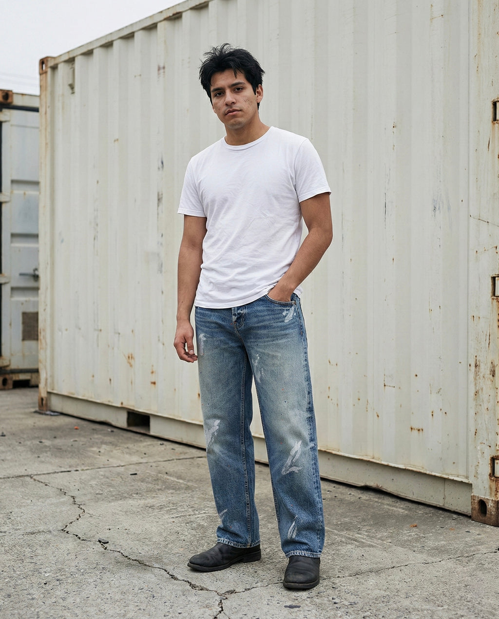 NULL LOOSE STRAIGHT PAINTER SELVEDGE DENIM