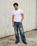 NULL STRAIGHT LOOSE SELVEDGE DAMAGED DENIM