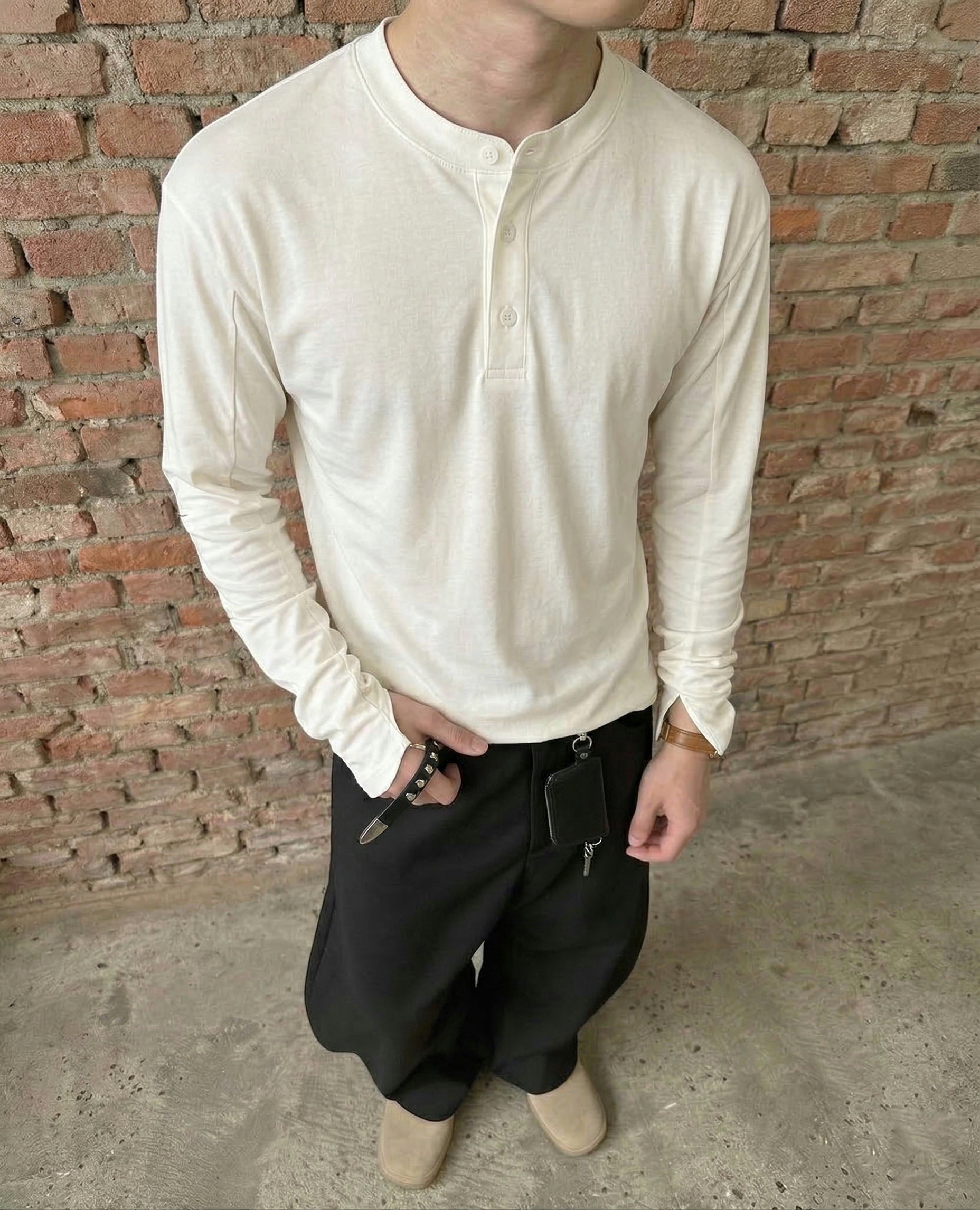NULL PERFECT HENLEY LONGSLEEVE