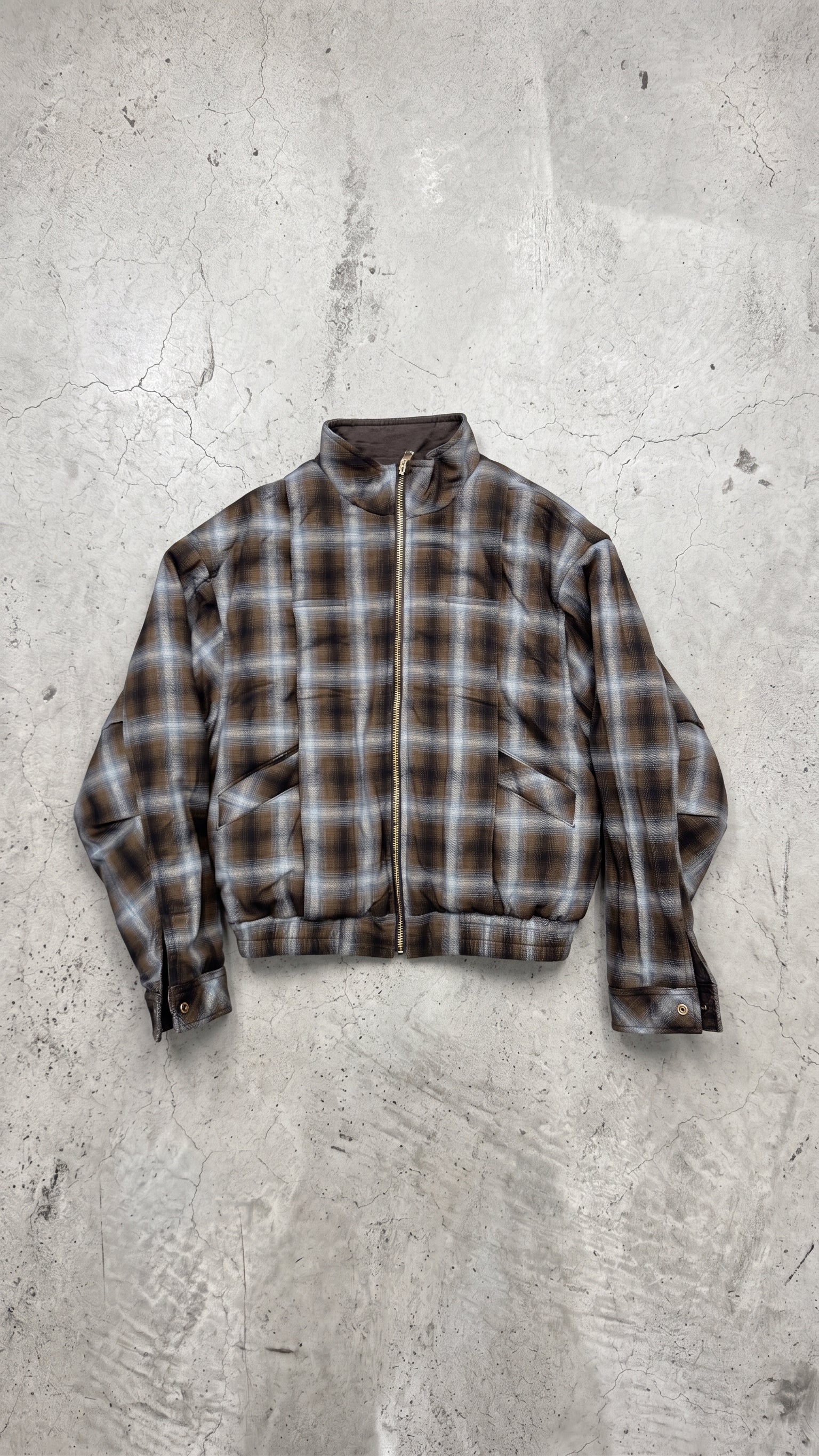 NULL DOUBLE SIDED PLAID JACKET
