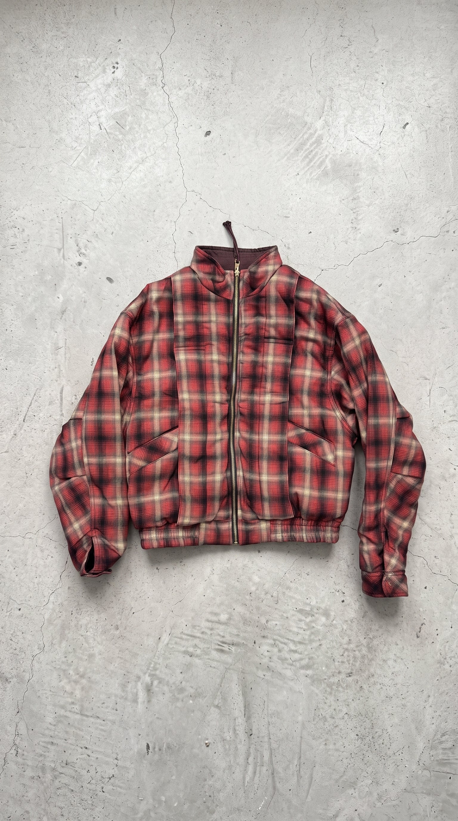 NULL DOUBLE SIDED PLAID JACKET